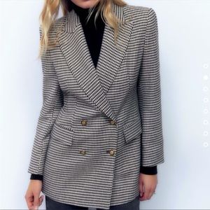 NWT 💫 ZARA houndstooth blazer